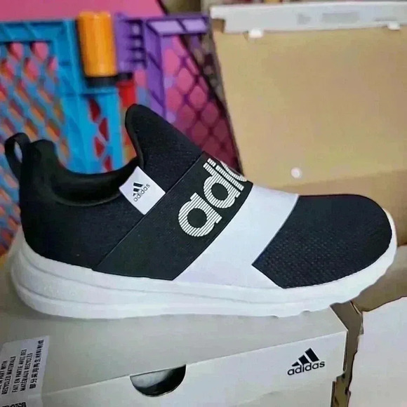 Adidas Lite Racer Adapt 6.0 K Running Shoes Black‎ Kids Size 6 New In Box - Picture 1 of 9